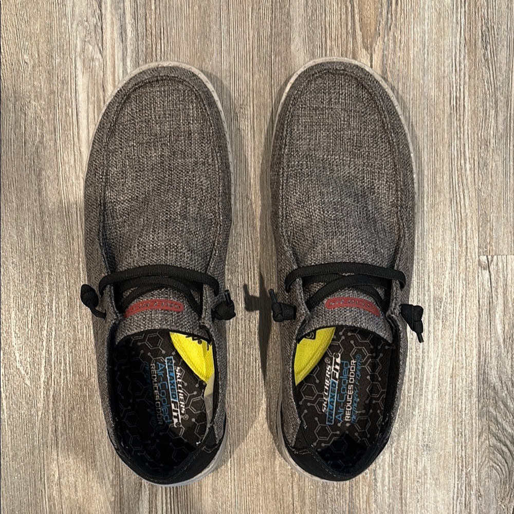 Skechers Gray and Black Slip-On Sneakers